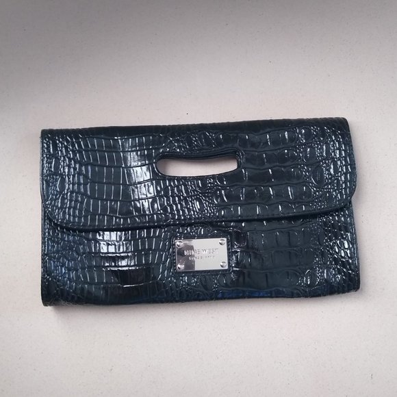 Nine West Crocodile Clutch Bag - Picture 1 of 4